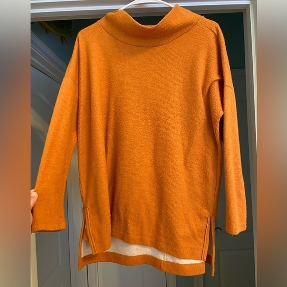 ANTHROPOLOGIE Orange Oversized Fleece Theresa Tunic - Picture 5 of 9
